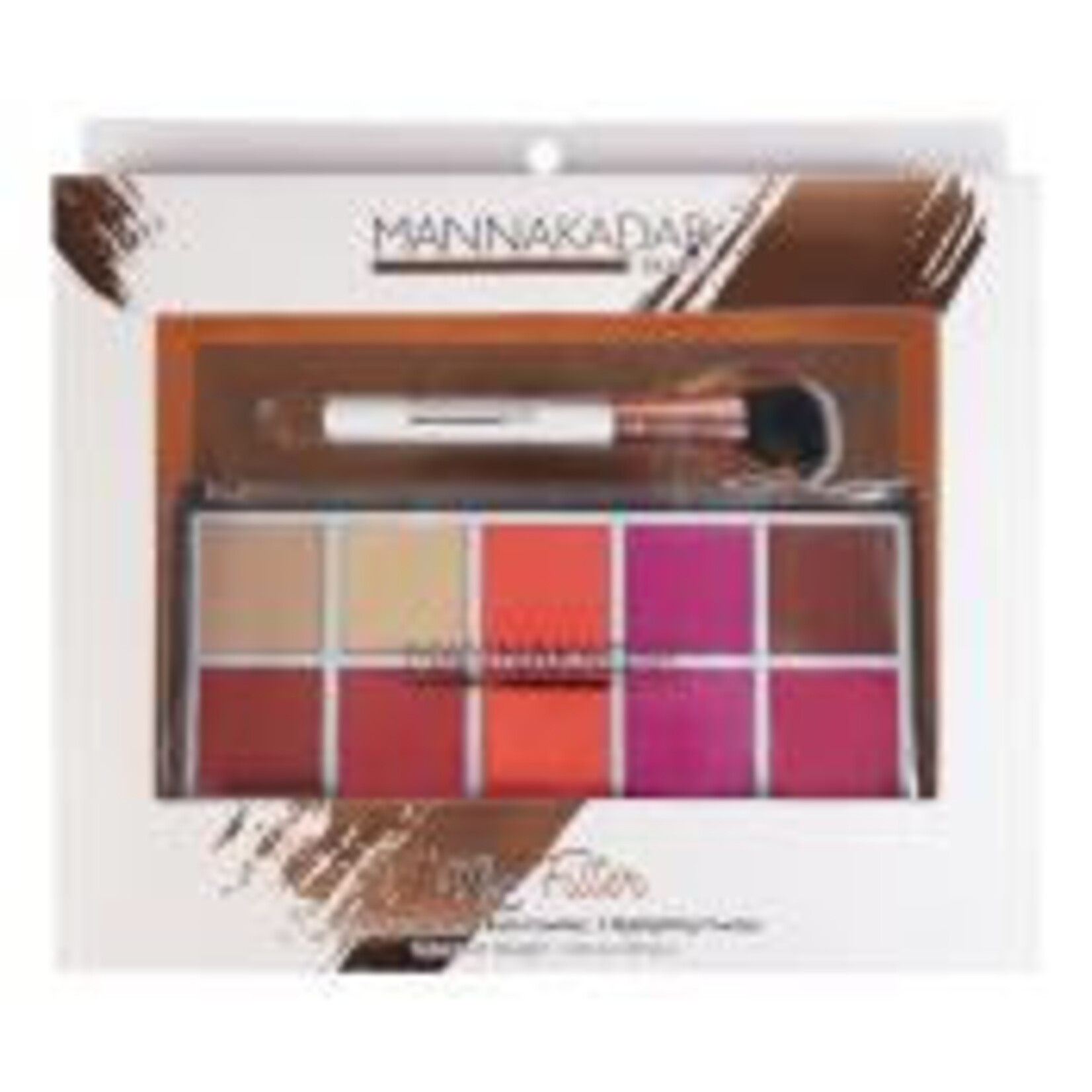 1014 | Manna Kadar Beauty No Filter Contour & Blush & Highlighter Palette & Brush Set