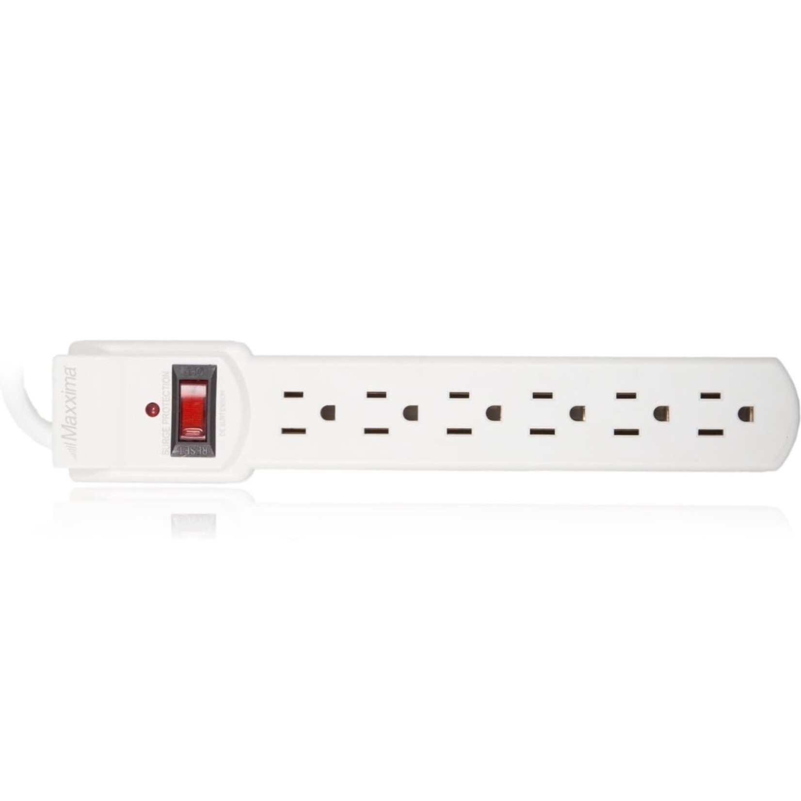 DSE | Maxxima | 6 Outlet Power Strip Surge Protector - 2FT Cord