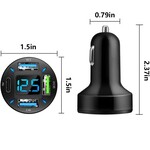 DSE | FASTFCAR | Car Charger _66W Super Fast Charging with USB (Voltmeter&LED Lights)
