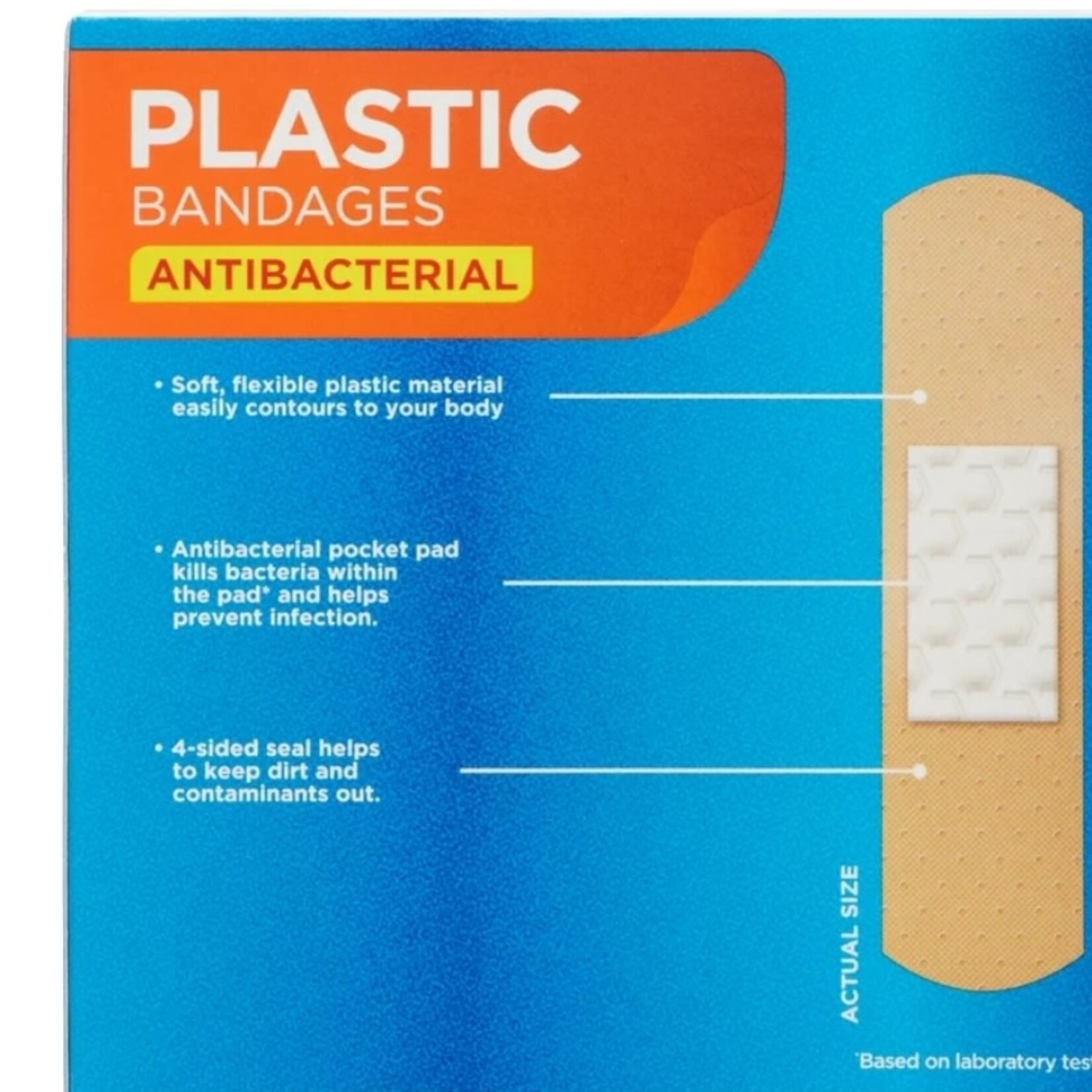 DSE | Equate Antibacterial Medium Plastic Bandages - 60ct
