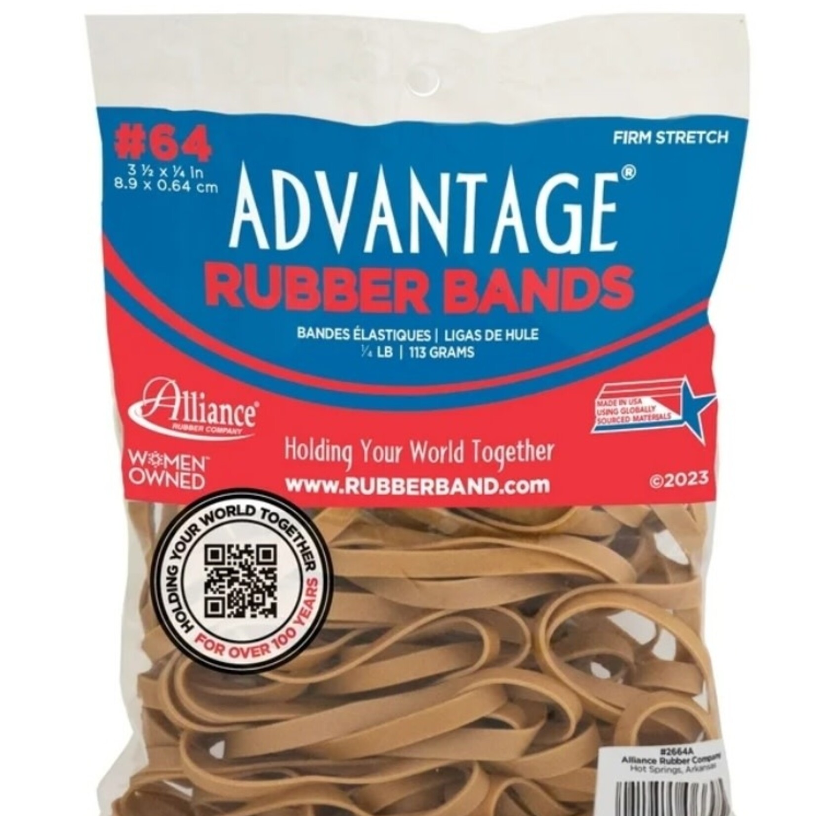 DSE | (3.5" x 1/4") Advantage Postal Rubber Bands -  80 Bands