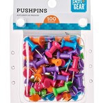 DSE | Pen + Gear _Push Pins & Thumb Tacks Supplies - Neon Multi-Color, 100 Count