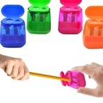 DSE | Manual Pencil Sharpeners _Dual Holes Sharpener with Lid