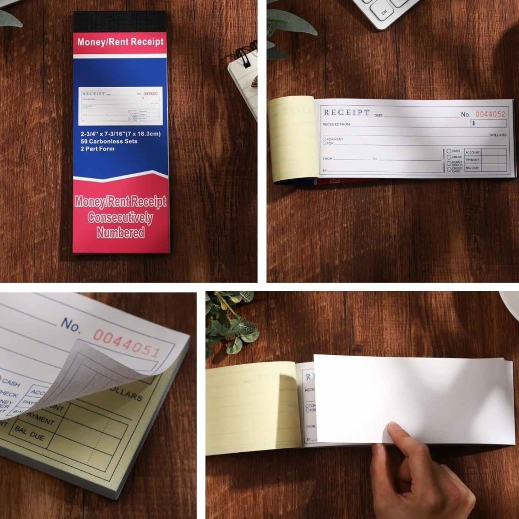 DSE | Money and Rent Receipt Book _ 2.75" x 7.2"