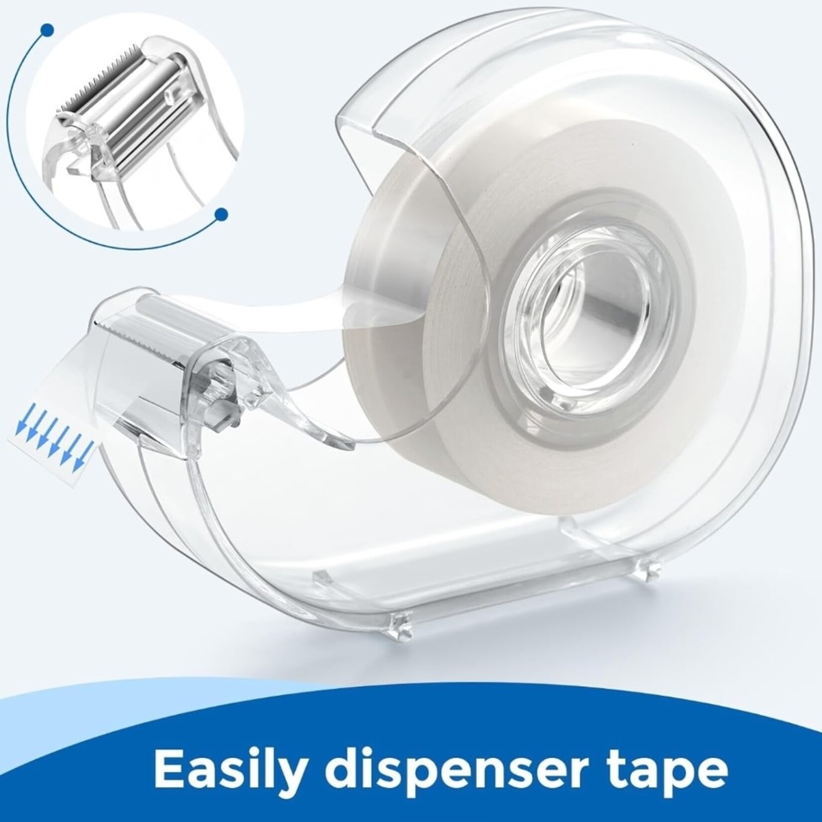 DSE | ALSISK Transparent Tape with Dispenser and Refills - 0.7x1000 Inch
