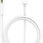 0601_DSE |  Lightning ( iPhone to Aux Cable) - WHITE