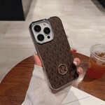 DSE | LuxuryLeather MK Phone Case For Iphone - Brown, Iphone 12