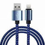 DSE Wealker Nylon iPhone 6ft USB  charging Cable  Blue(Cable only)