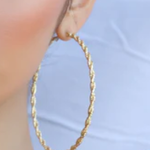 1210 | FFN_ Truth Be Told Hoop Earrings - Gold