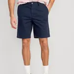 TERRY'S | OLD NAVY | Slim Built-In Flex Rotation Chino Shorts for Men/9-inch - Color:In the Navy, Size:42W