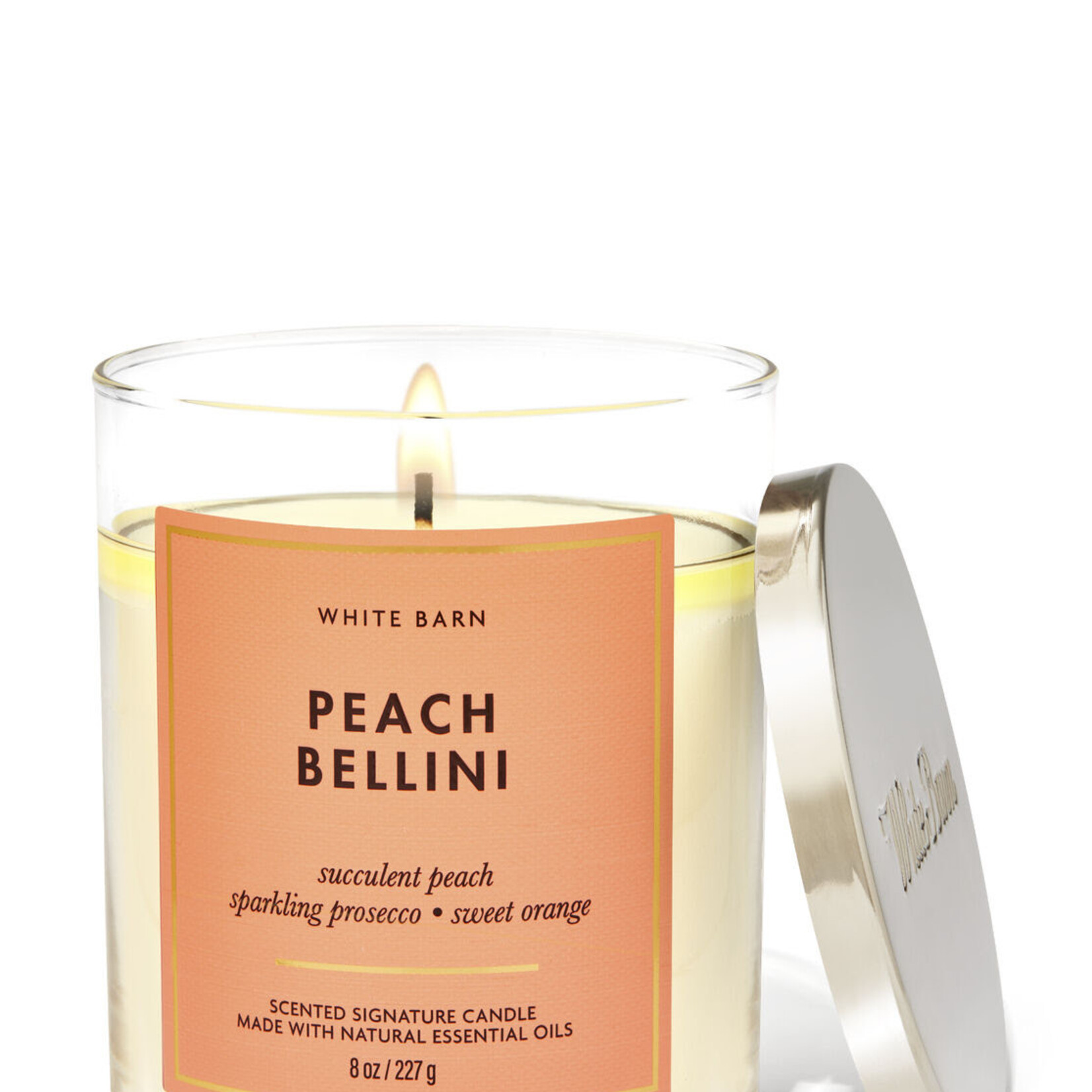 1217 | Bath & Body | SINGLE WICK CANDLE  - Peach Bellini