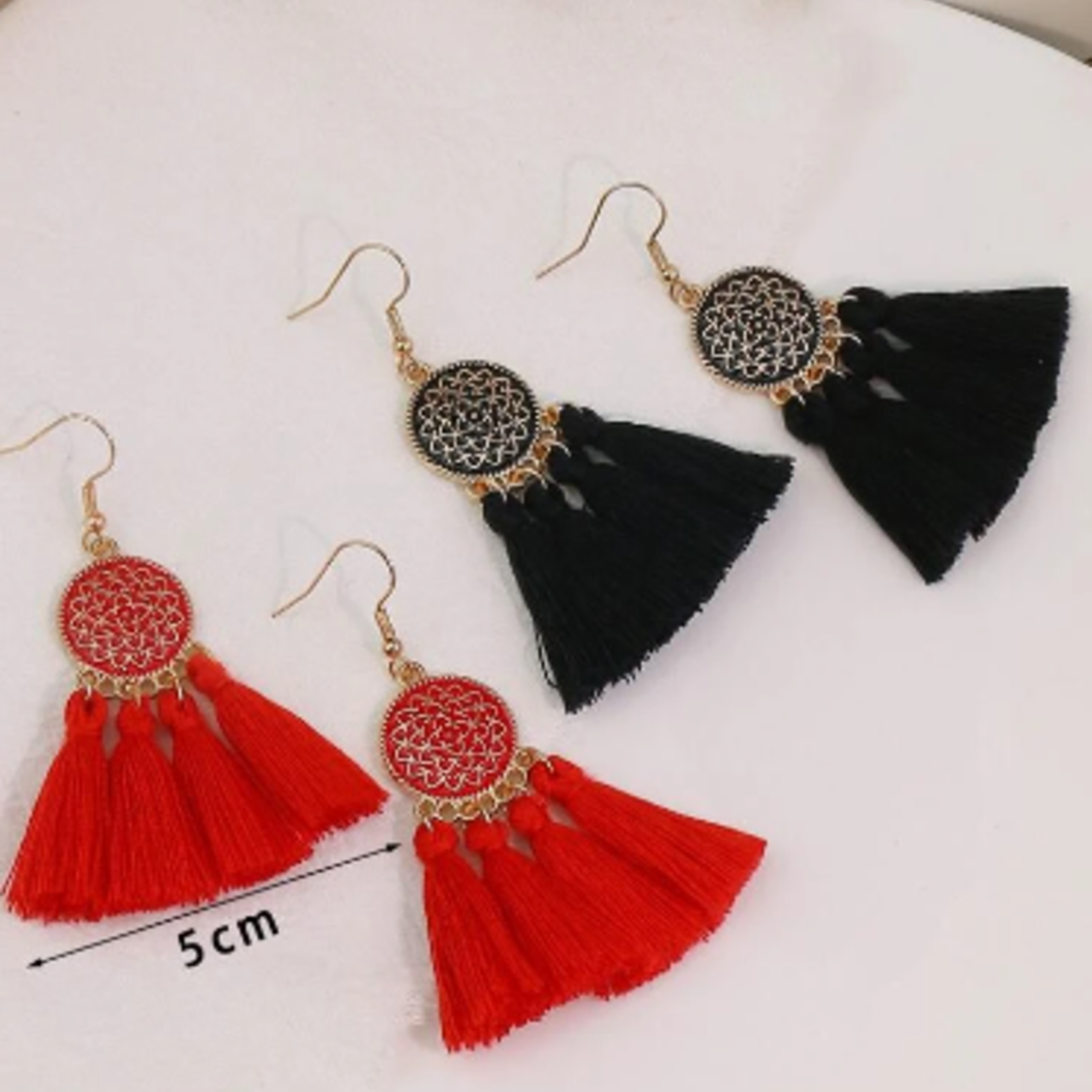 QQ | EIN | HANQI | Tassel Drop Earrings -