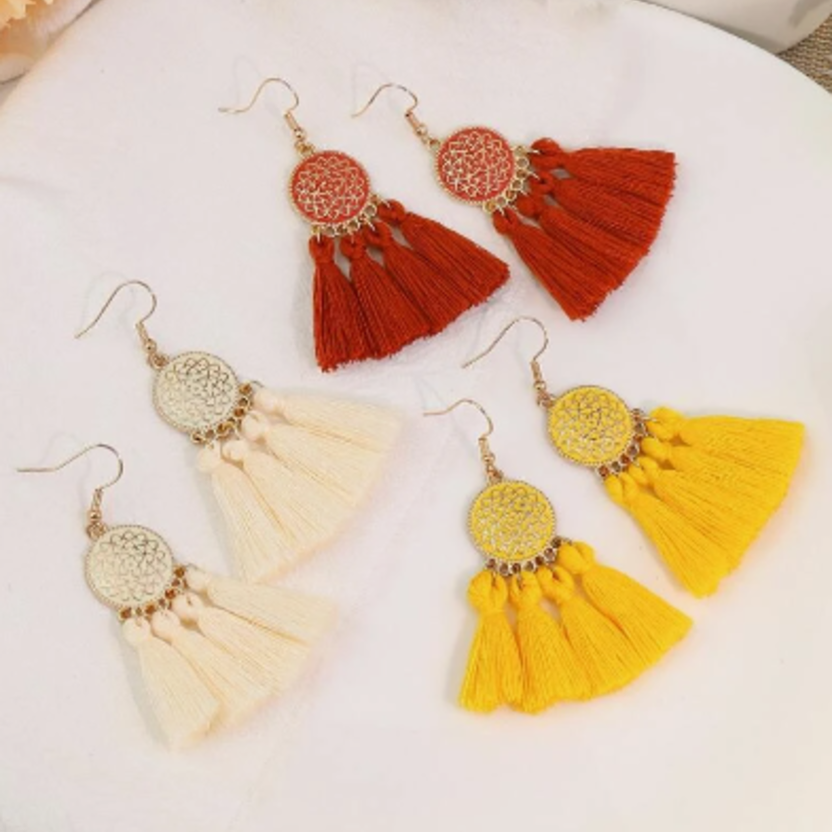 QQ | EIN | HANQI | Tassel Drop Earrings -