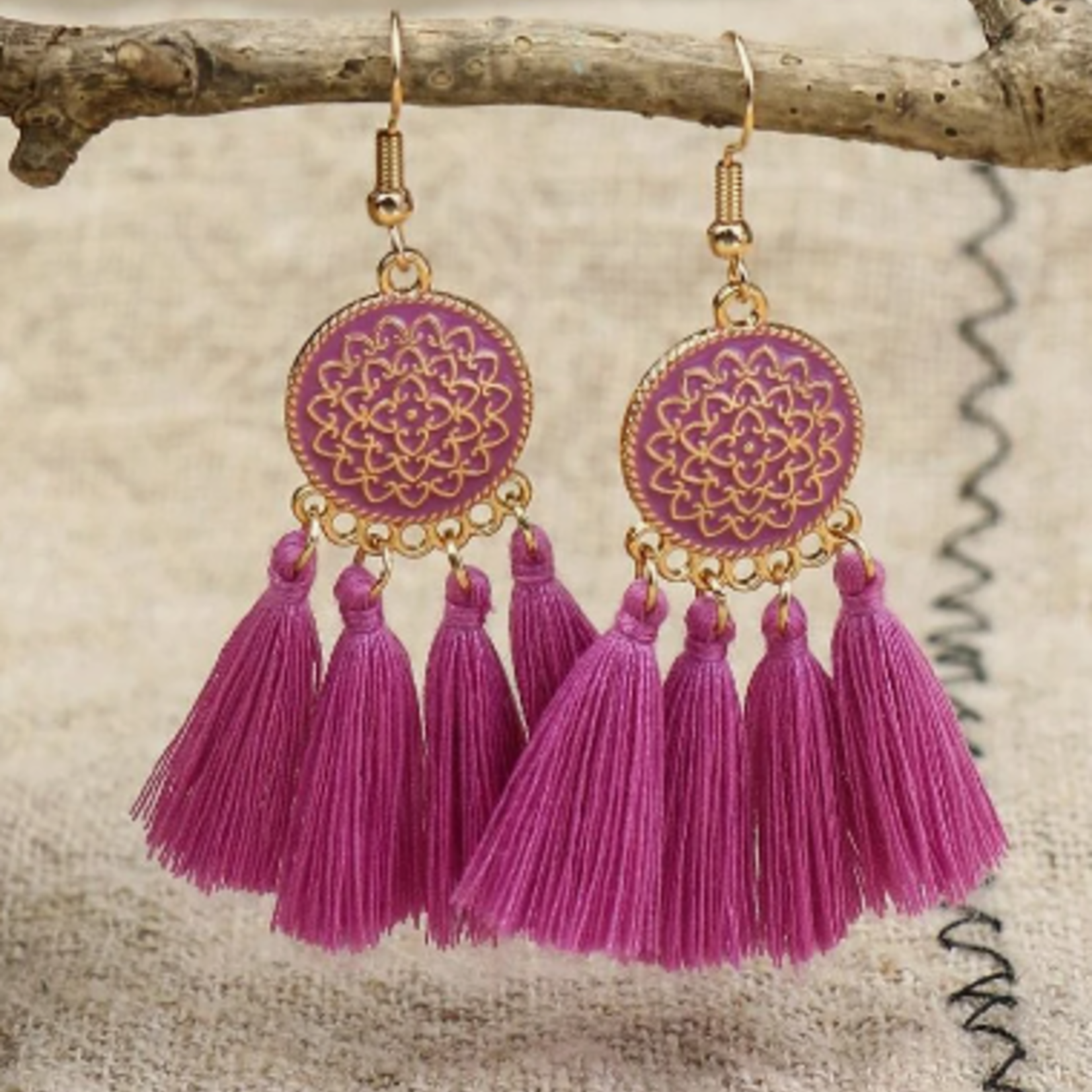 QQ | EIN | HANQI | Tassel Drop Earrings -