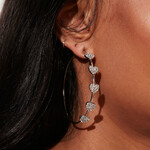 0309 | FNN - Heart Skip A Beat Earrings - Silver