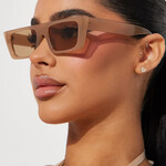 0309 | FFN | Never Square Sunglasses - Nude