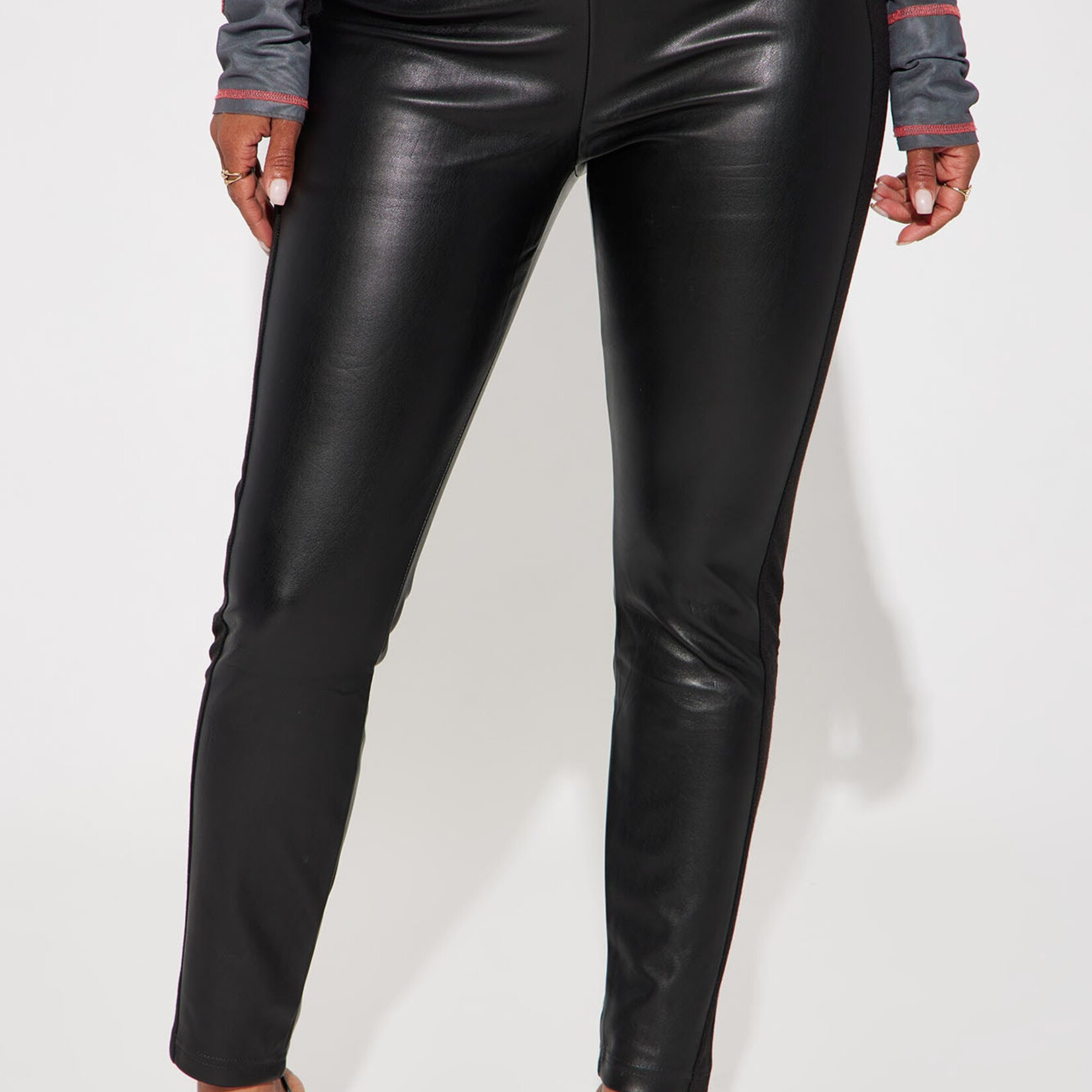 0309 | FFN | "We Can Make It Work Faux Leather Legging - Black