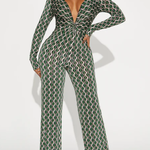 0424 | FFN | Making Moments Jumpsuit - Green/combo