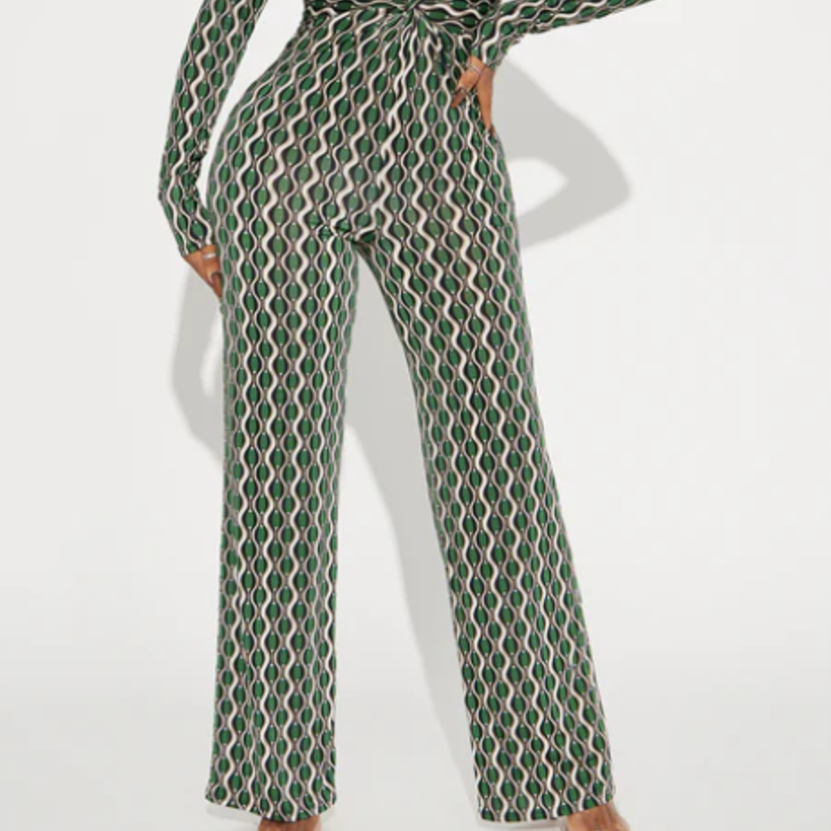 0424 | FFN | Making Moments Jumpsuit - Green/combo