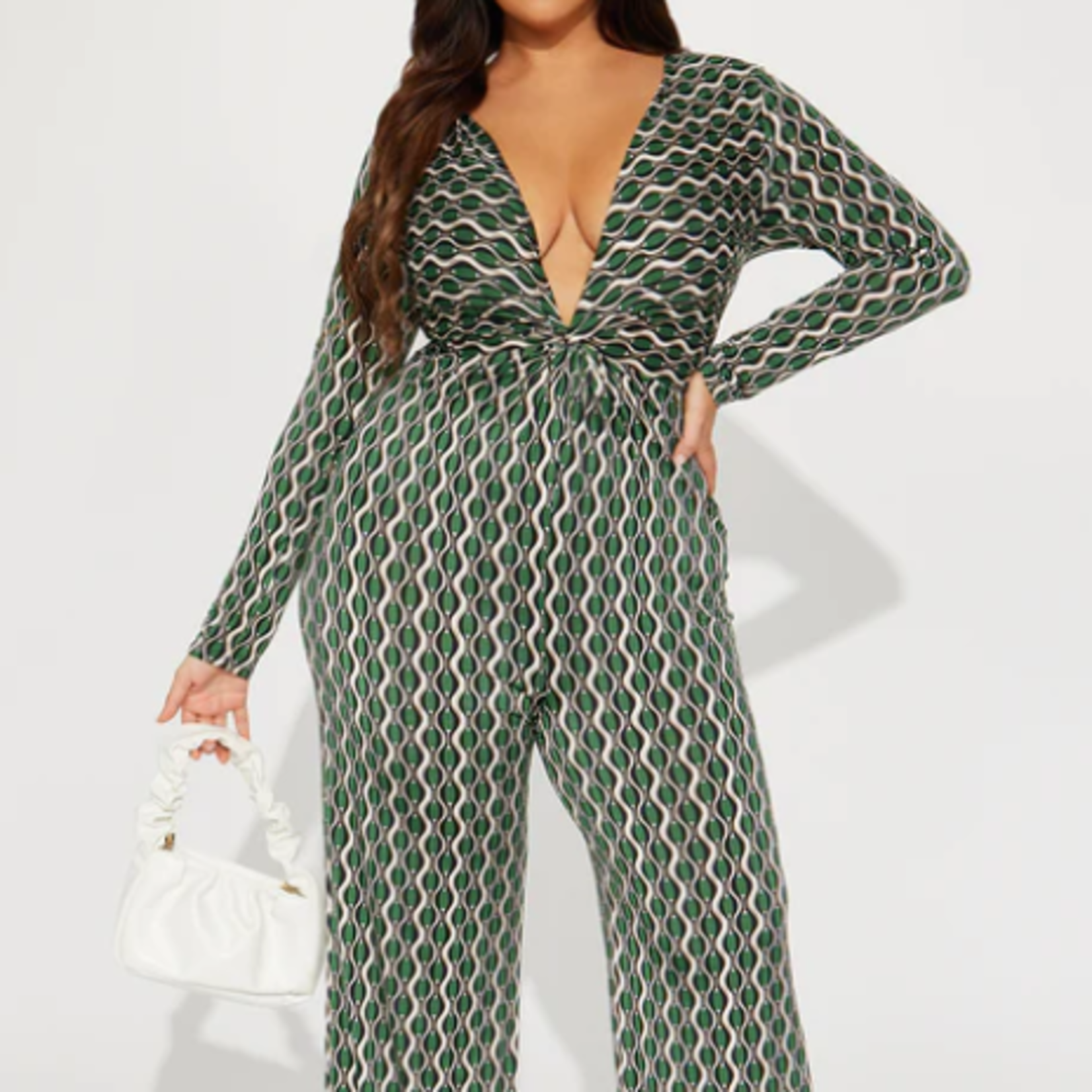 0424 | FFN | Making Moments Jumpsuit - Green/combo