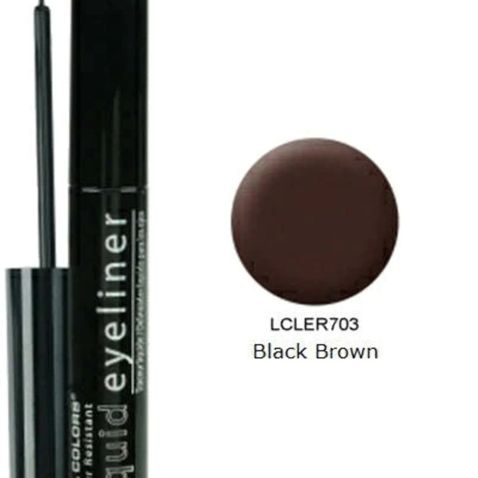 0516 | LA Colors Round Liquid Eyeliner - Black/Brown
