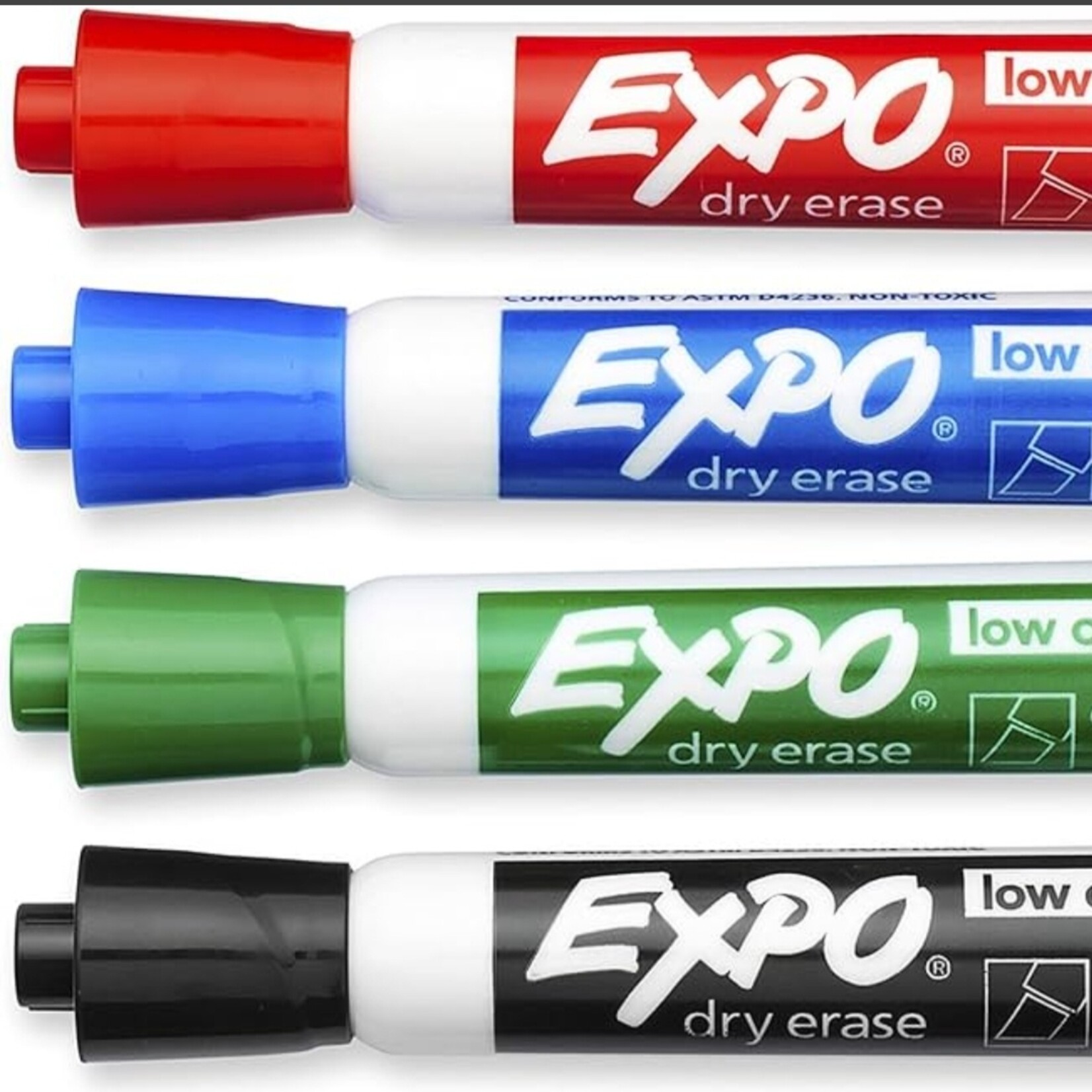 0622 DSE | EXPO Dry Erase Markers, Assorted Colors _ Chisel Tip, 4ct