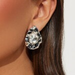 1028 } FFN | Catch The Vibe Earrings - Silver