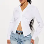 0920 | FNN | Busy Schedule Blouse Top - White XL