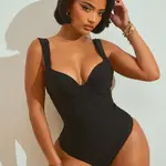 0920 | FNN | Maria Molded Cups 1 Piece Swimsuit - Black L
