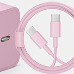 0601 | DSE | Novobit | CTYPE CHARGER (CABLE + BLOCK) - 6FT (Pink)
