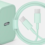 1225 | DSE | Novobit | CTYPE CHARGER (CABLE + BLOCK) - 6FT (Green)