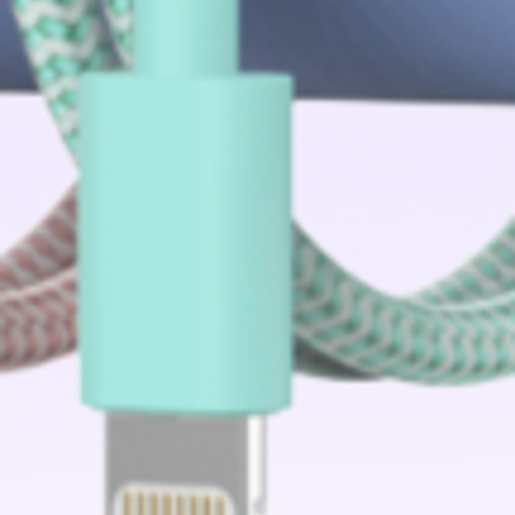 1225 |ZHULIANG | iPHONE Nylon CHARGER CABLE - (iPhone - USB)  PASTEL COLOR