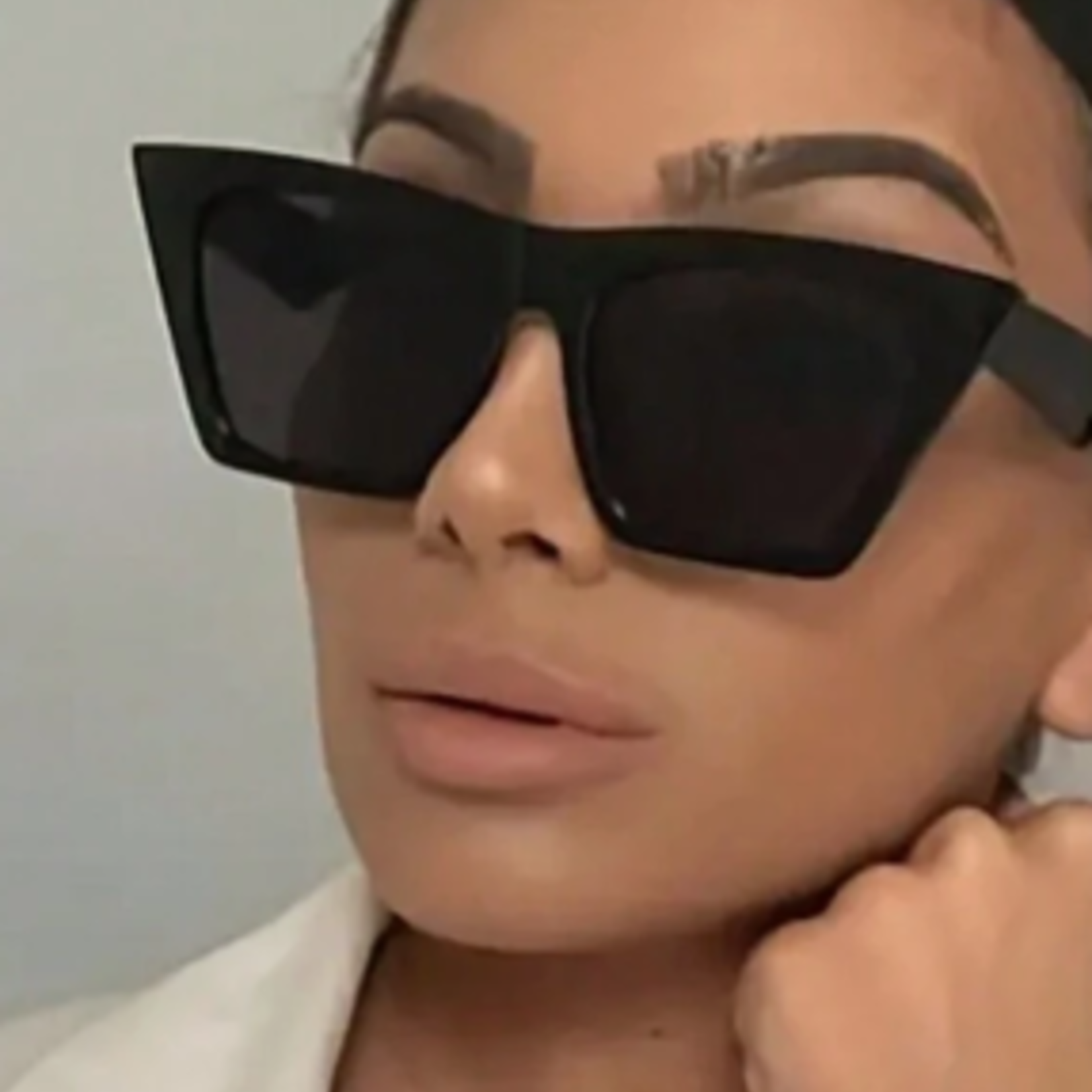 0117 | EIN | QUEYI | Trendy Cat Eye Fashion Glasses Shades - Black
