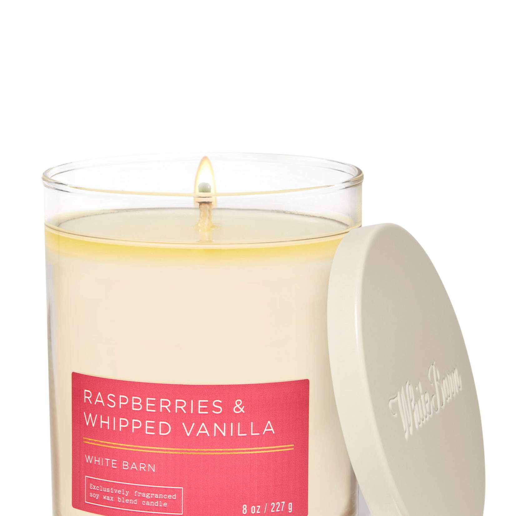 0218  |  Bath & Body | SINGLE WICK CANDLE  - Raspberries & Whipped Vanilla