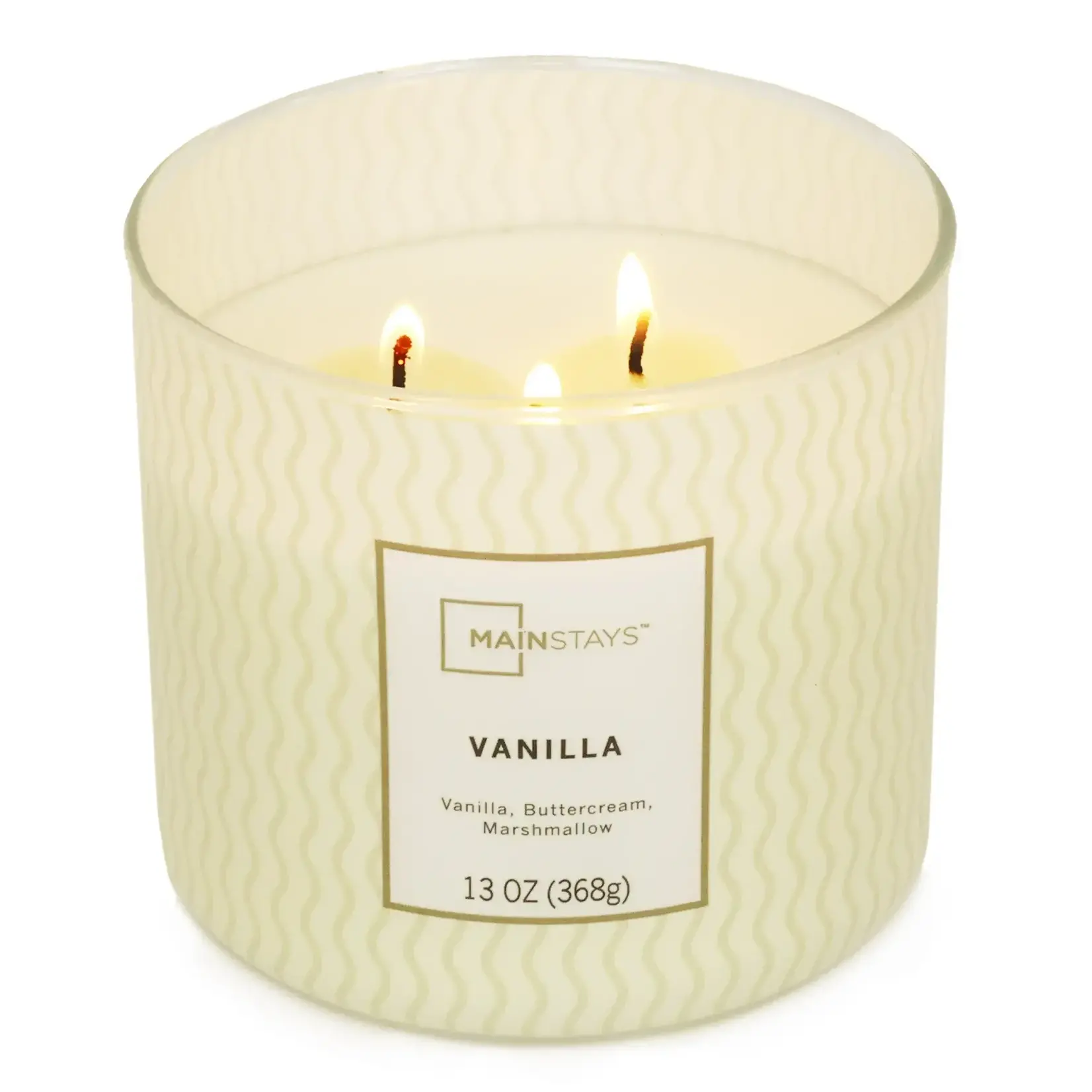 0218 | Mainstays | 3-Wick Textured Scented Candle -  Vanilla