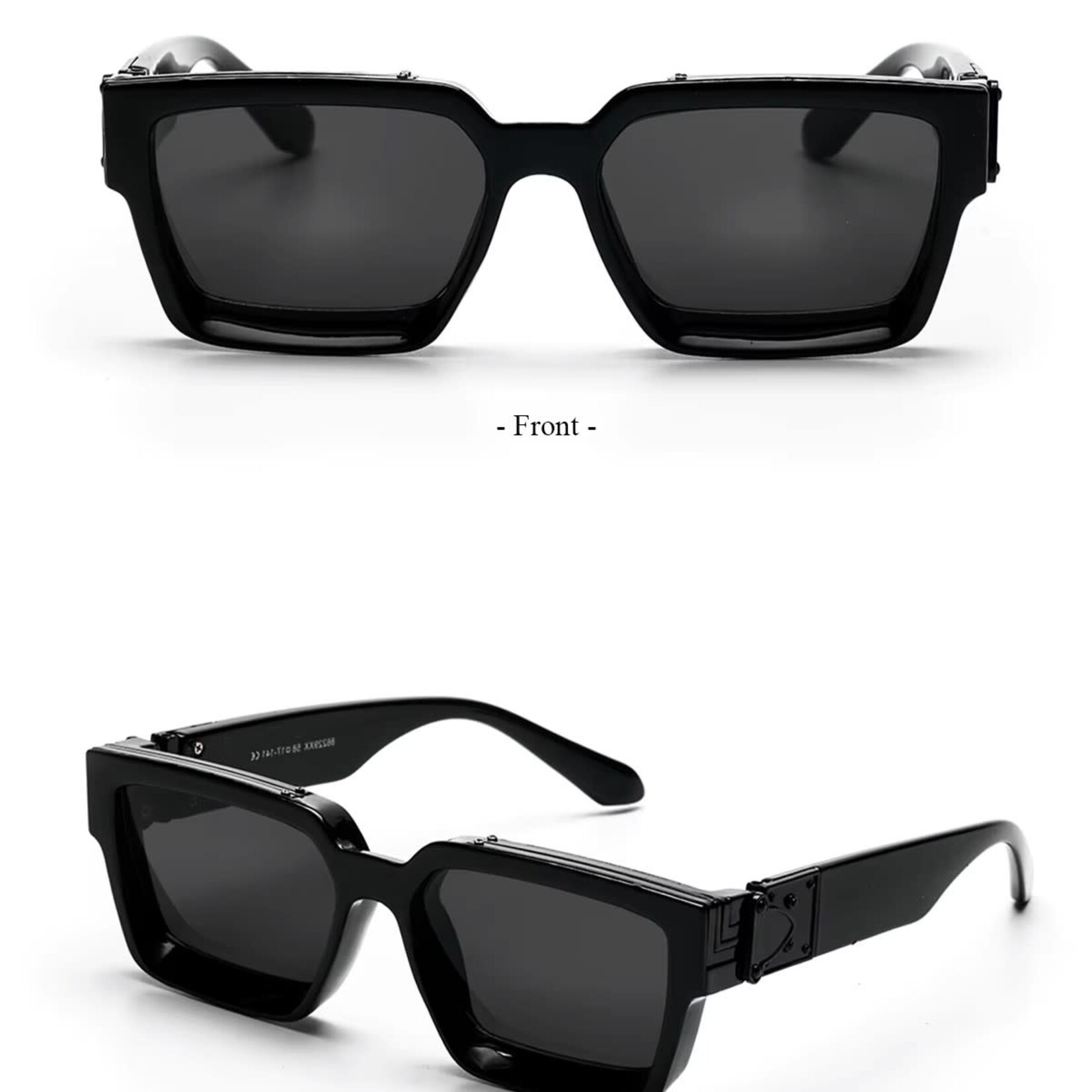 0223 | TERRY'S | AXX | Ruiao | Retro Black Millionaire Shades Luxury Sunglasses 2024 For Men - Black