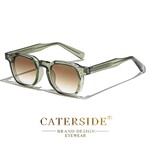 0223 | TERRY'S | AXX | CATERSIDE | Retro Punk Men Sunglasses Small Frame - Green / brown LENS"