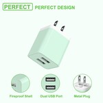 0601  | DSE | iGENJUN | [MFi Certified] (Dual Port USB Block + 6FT Lightning Cable) AJ007 iPhone Charger - PASTEL COLOR