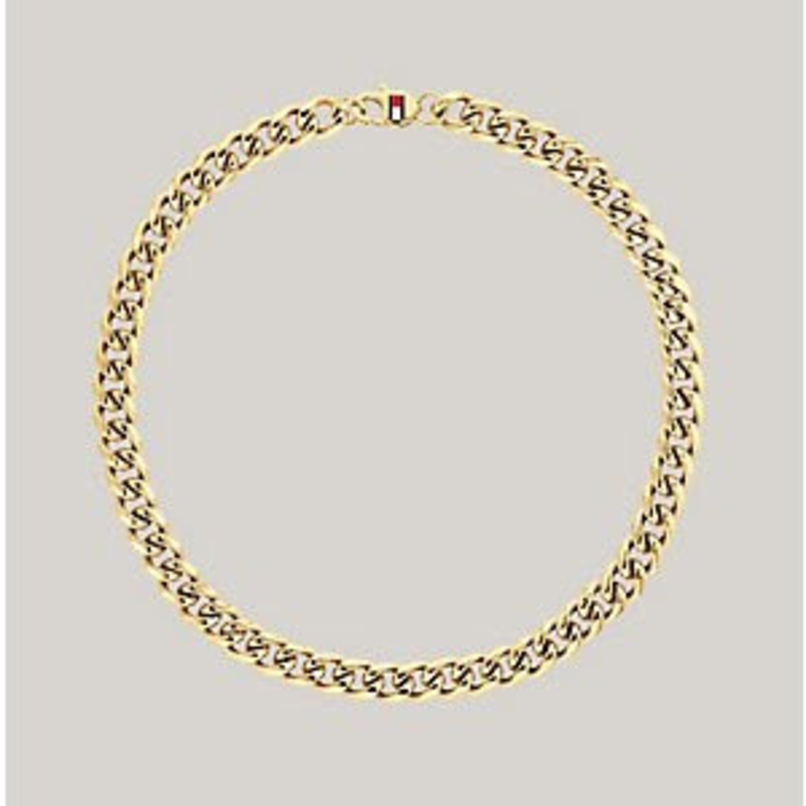 0218 | TOMMY HILFIGER | "Gold-Tone Chunky Chain Link Necklace - Color:	Gold Plated"