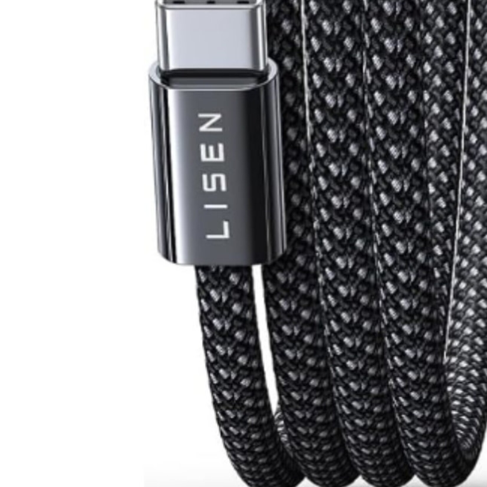 0218  | DSE | LISEN | (Ctype to Ctype ) Fast Charging Nylon Braided Cable - BLACK