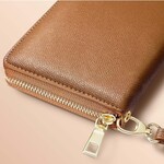 0218 | Yarnic | Women's Wallet Wristlet Band Wallet -  Brown