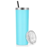 0218  | Y - OLA | Stainless Steel Skinny Tumbler 20oz - (Select Color)