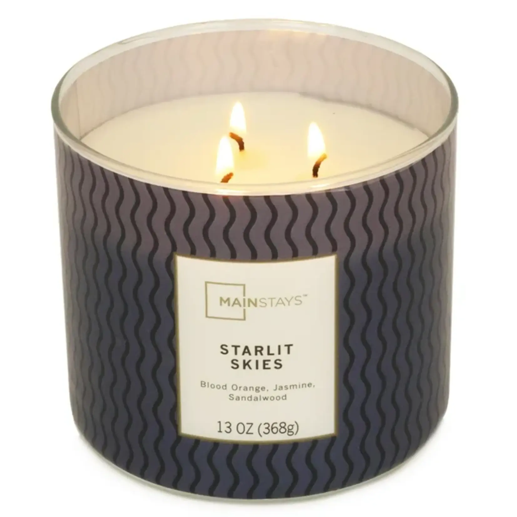 0218 | Mainstays | 3-Wick Textured Scented Candle -  Starlight Skies