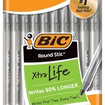 0601 | DSE | BIC Round Stic Xtra Life Black Ballpoint Pens