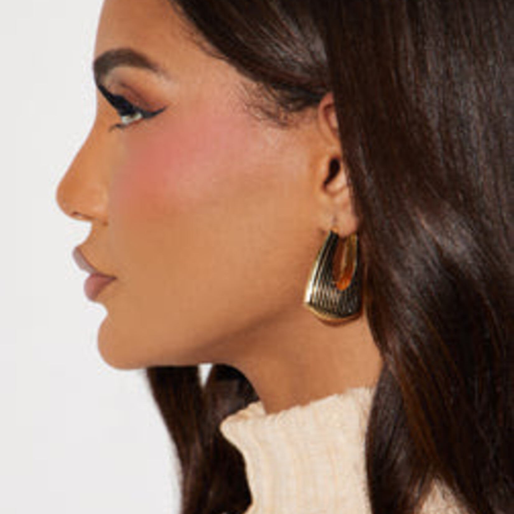 0414  | FNN | Florence Fountain Hoop Earrings - Gold