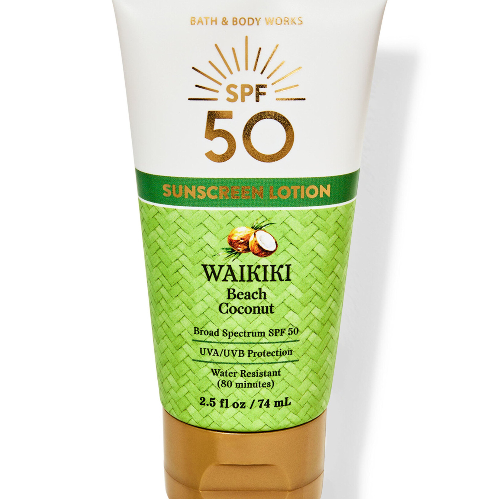 0913 | Bath & Body |  SPF 50 LOTION| (Travel Size) - Waikiki Beach Coconut