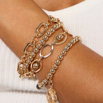 QQ | FNN | Just For Fun 4 Piece Bracelet Set - Gold