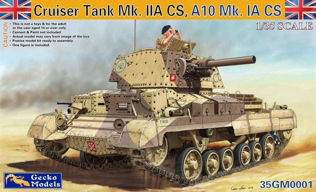 Plastic Kits GECKO   1/35 Scale - Cruiser Tank Mk. II ACS, A10Mk. IA CS Plastic Model Kit