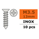 General Gforce Self-tapping countersunk screw, 3,5X13, Inox (10pcs)