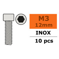 General Gforce Socket head screw, M3X12, Inox (10pcs)